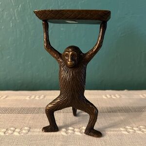Vintage brass chimp tray
